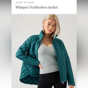 NWT Whisper Featherless Jacket Borealis Green